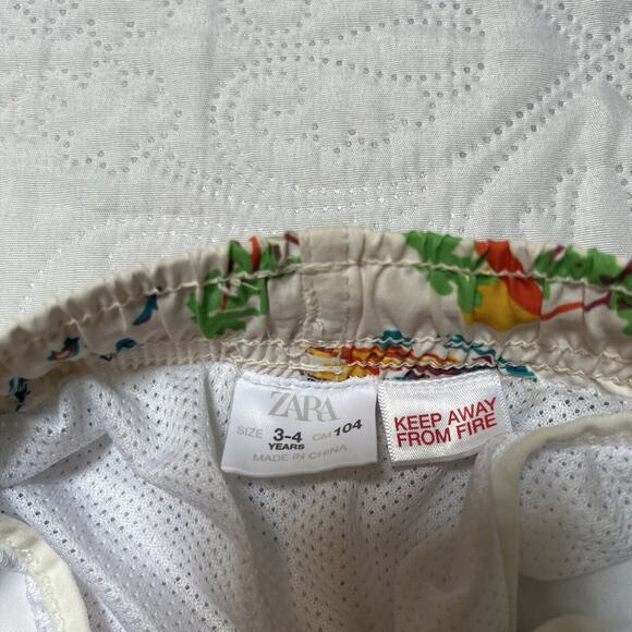 Zara Island Print Swim Shorts Size 3/4 - Picture 5 of 5